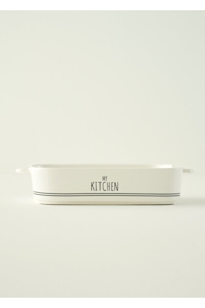 Bella Maison My Kitchen Porselen Fırın Kabı Orta Boy Beyaz (29,8x18,7x5,8 cm)