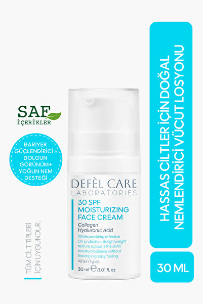 Defel Care 30 SPF Yüz Nemlendirici | Yoğun nem & Bariyer Güçlendirici