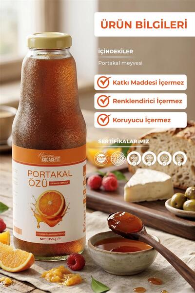HAVRAN KOCASEYİT Tane Parçacıklı Portakal Özü 1350 g ( BAL , POLEN ve C VİTAMİNİ TAKVİYELİ )