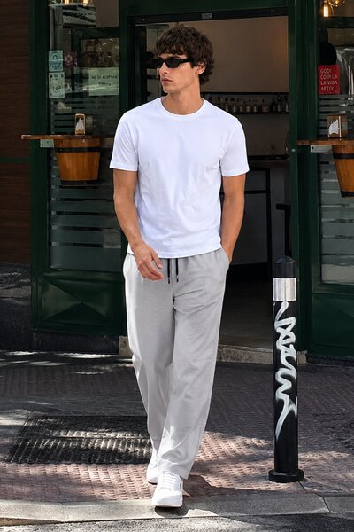 Madmext Gray Basic Men's Trousers 5486