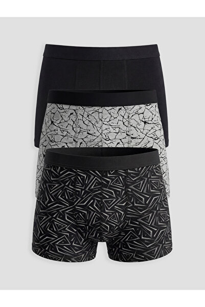 LC Waikiki NEVAVM Farkıyla Regular Fit Βαμβακερά Ανδρικά Μποξεράκια 3 τεμαχίων