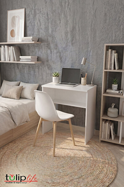 Tuliplife Raflı Çalışma Masası Alt Raflı Bilgisayar Masası 75cm Tlpm03s