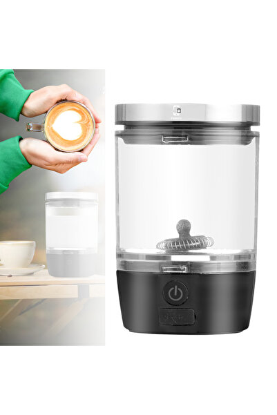 FAMIFY Mixer lapte electric portabil USB, spumator cafea, 80 ml, 1 buton, pen...