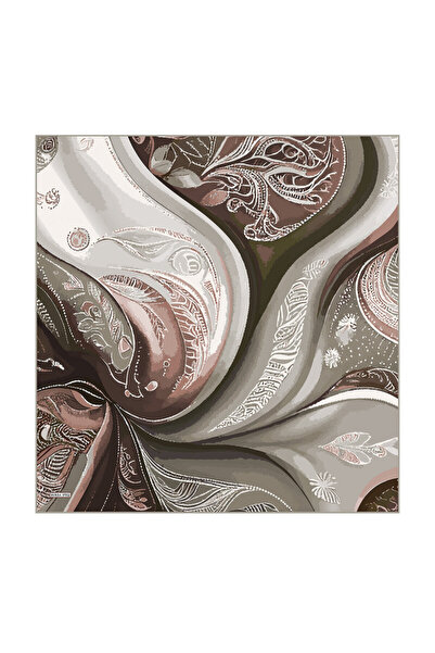 Bursa İpek Mink Devran Pattern Twill Silk Scarf