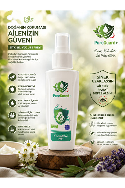 PUREGUARD BİTKİSEL SİNEK KOVUCU VÜCUT SPREYİ 100 ML
