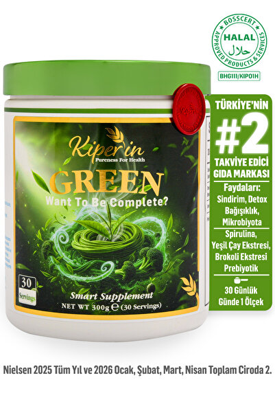 Kiperin Green | Detoks | Spirulina, Yeşil Çay, Brokoli Ekstresi, Prebiyotik (...