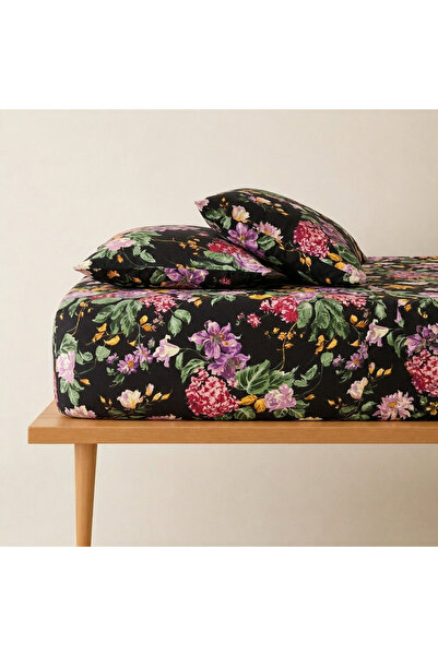pınarhome collectıon 100% Cotton Fabric Fitted Sheet+Pillowcase Corner Depth ...