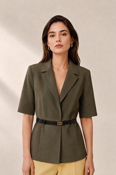 İnouveaue Beli Kemerli Kadın Blazer Ceket