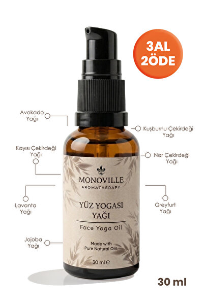 Monoville Yüz Yogası Yağı 30 ml Cam Şişe (Face Yoga Oil)