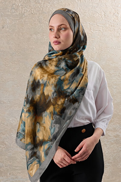 SilkTouch Füme Romance Garden Patterned Organic Shawl