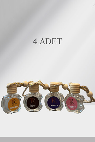 Revilya 8 ml 4’lü Araç Koku ve Mini Mekan Kokusu Seti – Mango, Lavanta, Japon...