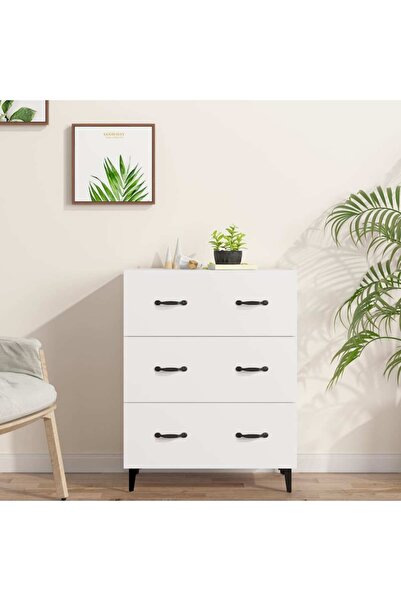 Concept Servantă, alb, 69,5x34x90 cm, lemn prelucrat