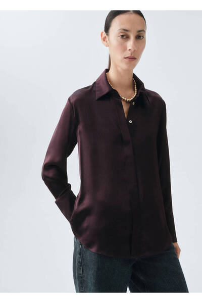 MANGO Woman 100% Satin-Seidenhemd