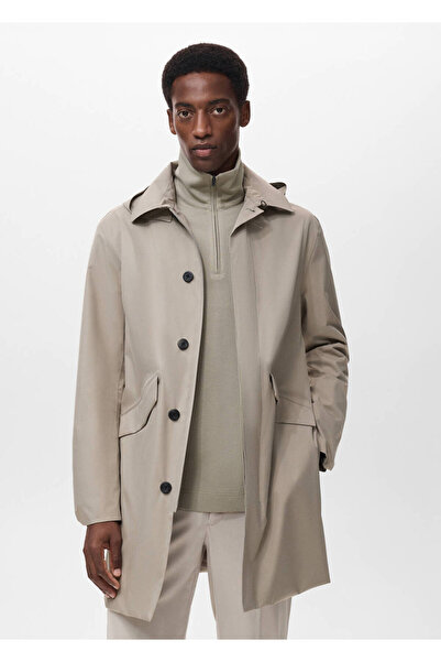 MANGO Man Thermolite® cepli su geçirmez parka