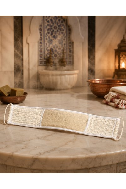 By Herba Natural Pumpkin Fiber Body Back Scrubber Soft Fabric Peeling Massage Effective 70cm Bath Fiber