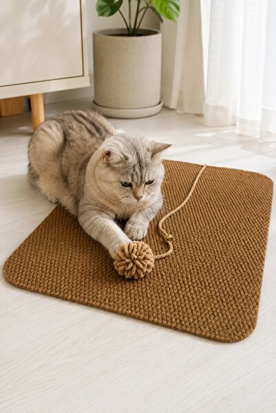 MİNUZ Kedi Tırmalama Paspası Çıngıraklı Toplu Oyun Halısı Kedi Yatma Dinlenme...