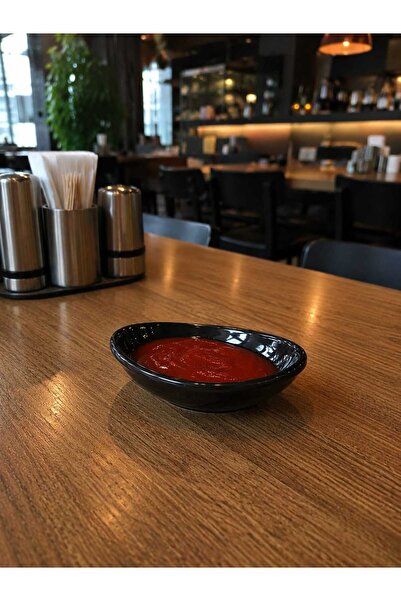 FORMEL Oval Sauce Pot Jam Pot Black 6.5*11.5 cm Thermoplus Shock Resistant (P...