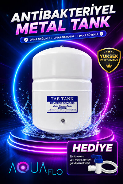 AQUAFLO Su Arıtma Cihazı Tankı 8 Lt. (2,2 GALON) Paslanmaz Metal Tank - Su Ar...