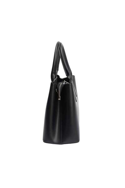 TORO NERO Geantă de damă din piele naturală neagră Misha