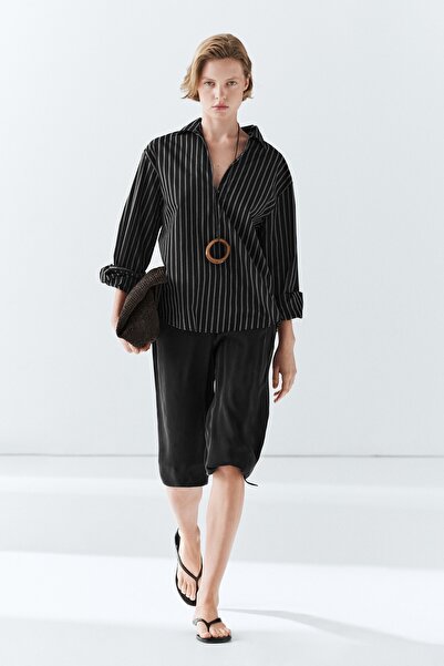 Massimo Dutti Çizgili pamuklu gömlek