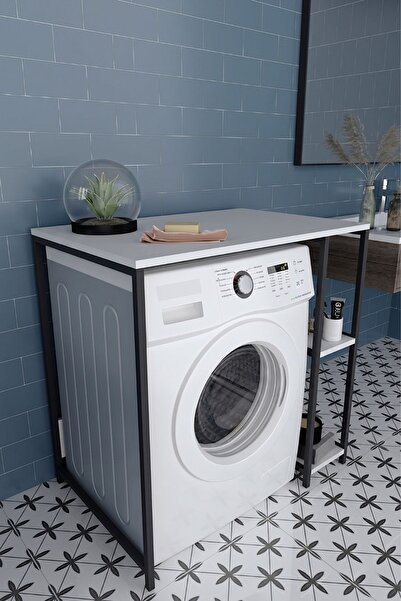 Remaks Çamaşır Makinası Üstü Düzenleyici Raf Beyaz 2 Raflı Banyo Düzenleyici