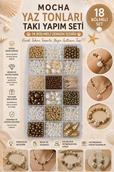 By MO Accessories Set de perle și mărgele cu 18 compartimente |   Design eleg...
