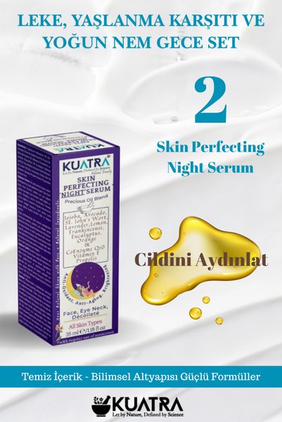 KUATRA Dark Spot, Anti-Aging and Intensive Moisture Night Set Natural Ingredient Repair Intensive Moisture