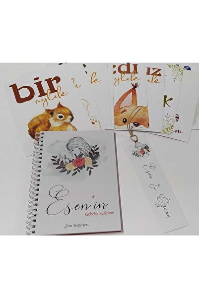 Pregnancy and Mother Baby Diary / Baby Memorial Book / Memorial Cards Gift / Personalized Design