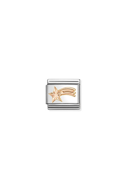 NOMİNATİON Composable Classic SYMBOLS steel and 9k rose gold Comet star Standart