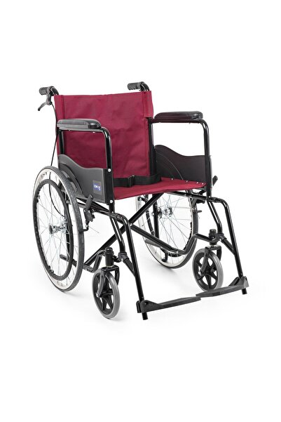 Comfort Plus Ky809 Bordo Kumaş Standart Tekerlekli Sandalye