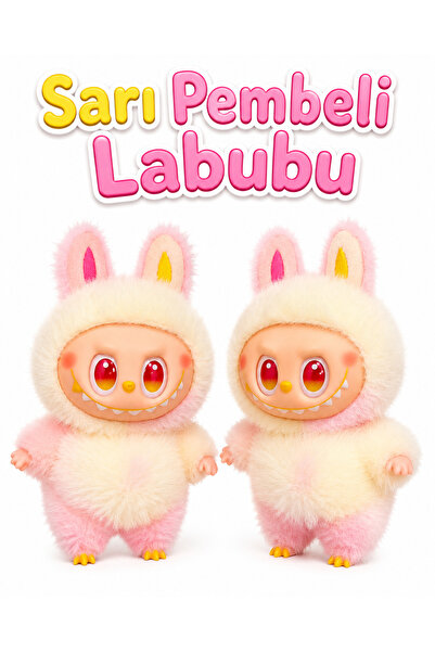 BLACK DİAMOND PLUSH TOY SARI PEMBELI LABUBU ENERJI SERISI YENI ÜRÜN