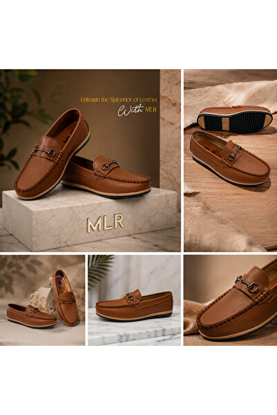 MLR Genuine Calfskin Leather Shoe for Children and Youth - Brown, Hand-Stitch...