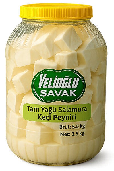 v.ş VelioğluŞavak Tam Yağlı Salamura Keçi Peyniri (BRÜT:5,5 KG NET:3,8 KG)