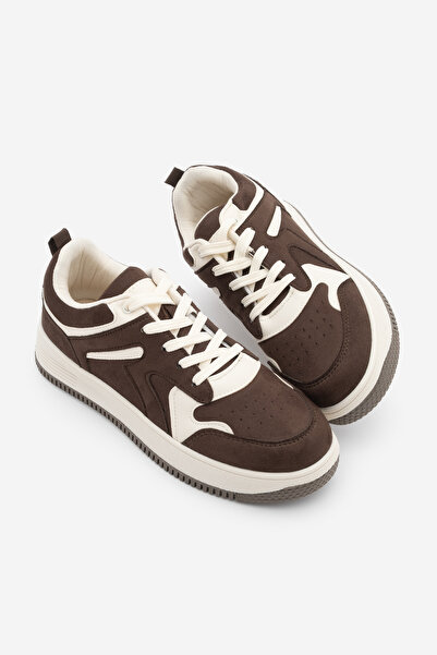 Marjin Women's Sneaker Multi-Piece Sports Shoes Gosfin Brown Suede