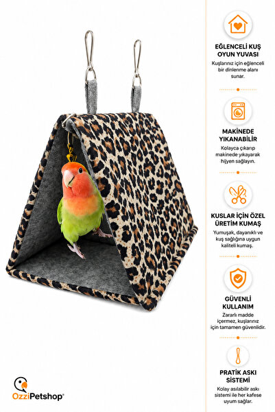 ozzipetshop Cennet Papağanı Sevda Papağanı Oyun Yatağı Hamak Papağan Salıncağı