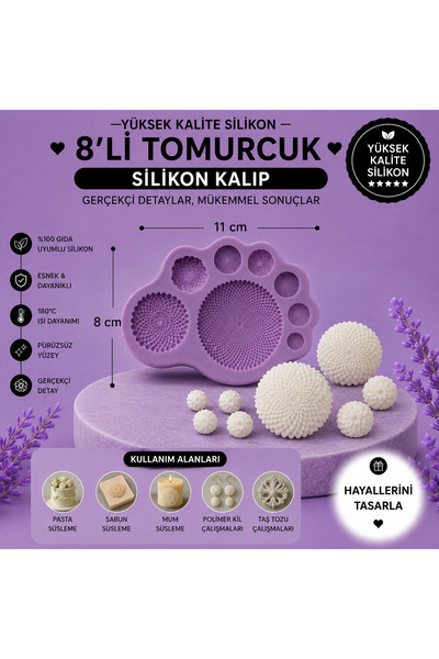 Dr.Paste Silikon Kalıp 8'li Tomurcuk