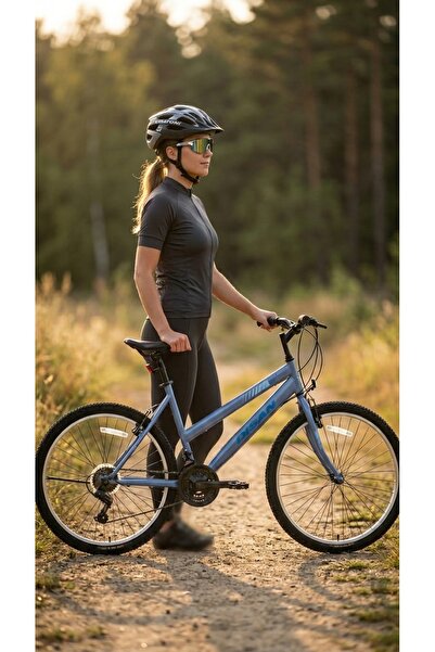 Bisan DISCOVER KADIN DAĞ BİSİKLETİ 42CM V 26 JANT 21 VİTES METALİK MAVİ MAVİ