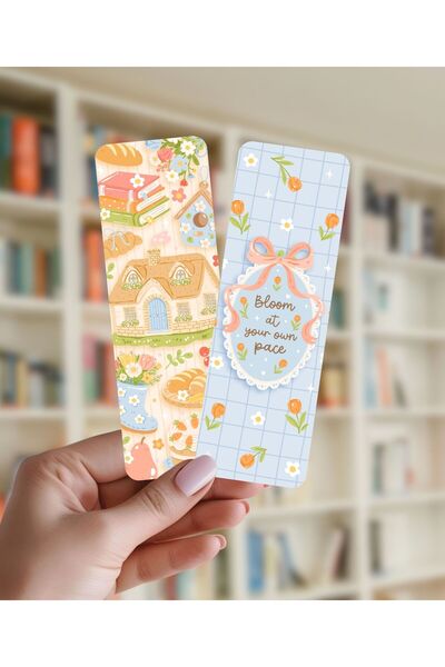 Flurina Studio Çift Taraflı Kitap Ayracı No:019 - Bloom at your pace