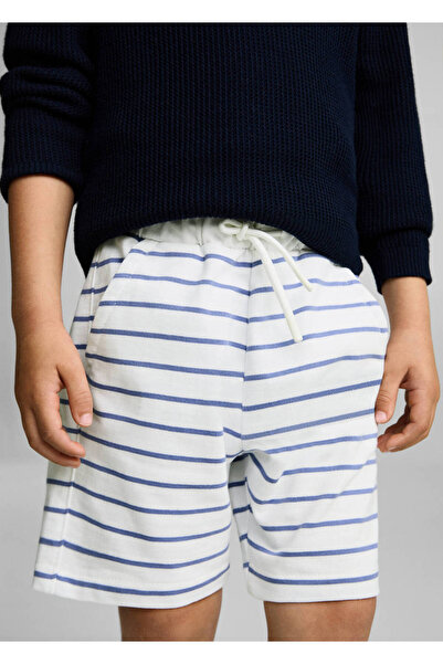 MANGO Baby Pantaloni scurți bermude cu dungi din bumbac
