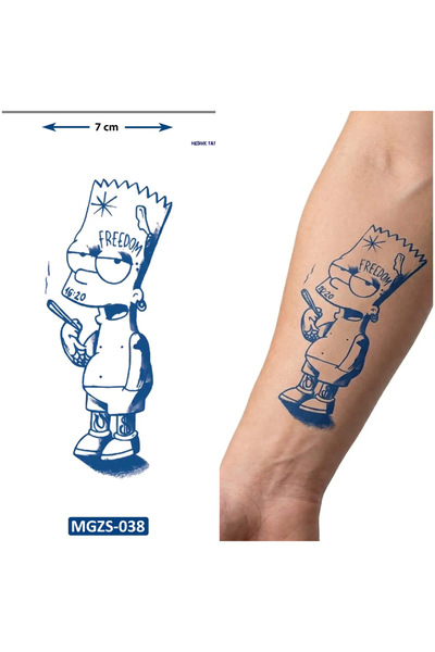 medink tattoo 1 Ay Kalıcı 24 Saat Sonra Kararan Simpsons Gangstar Model 24 Sa...