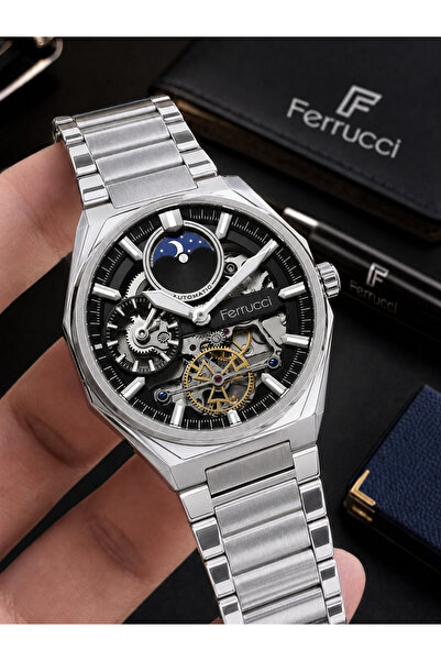 Ferrucci Automatic&Self-Winding 3 Atm Water Resistant Steel Strap Men's Wrist...