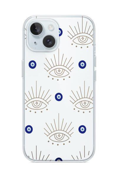3GEN CASE İphone 15 Uyumlu Desenli Şeffaf Silikon Kılıf