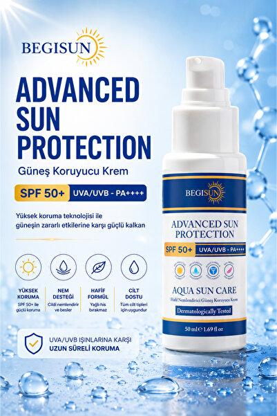 BEGISUN Sunscreen |   Water Based |   Spf50+ Pa++++ Aqua Sun Care Anti-Blemis...