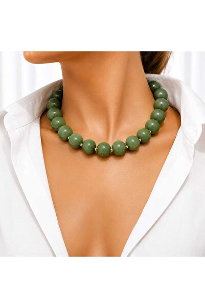Sinem Şanlı Atelier Magnolia Big Acrylic Beads Choker Necklace 5 Colors