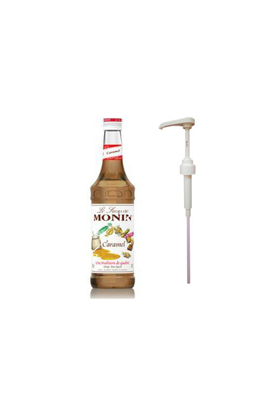 Monin Karamel 700ml Şurup + Şurup Pompası