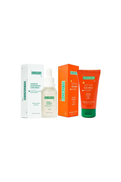 GLOWON Spf 50 Güneş Kremi Ve Nemlendirici Serum 2’li Avantalı Set