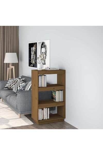 Concept Bibliotecă/Separator cameră maro miere 60x35x103cm lemn pin