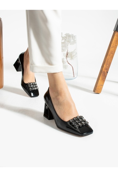 Alemdar Shoes MIA Black Stone Detail Women's Shoes