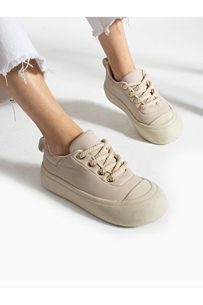 Alemdar Shoes ZENY Krem Kadın Sneakers