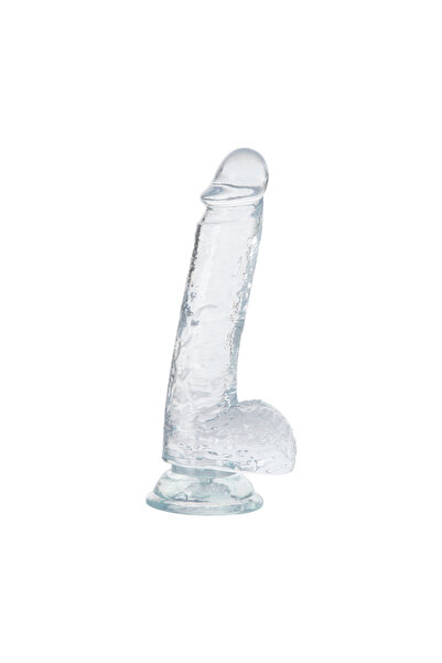 Sensvia Realistik Şeffaf Dildo 24 cm – 3,8 cm Kalınlıkta Esnek Yapay Penis 245 gr, Kayganlaştırıcı Hediyeli